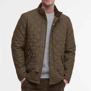 Barbour Men's Quilted Jacket - Dark Green XL